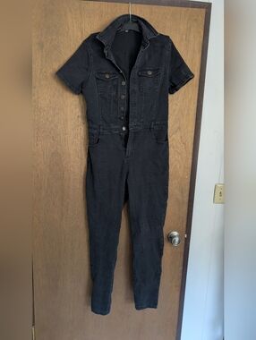 Haute Monde Black Denim Jumpsuit
